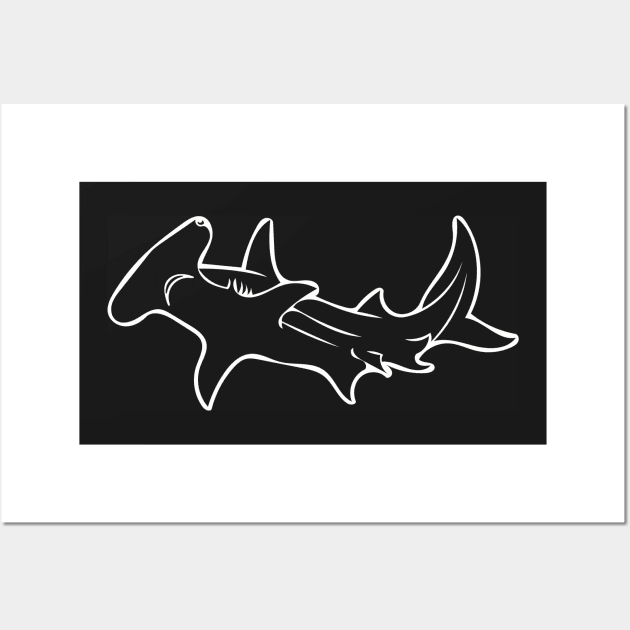 Hammerhead Wall Art by LoraMaze